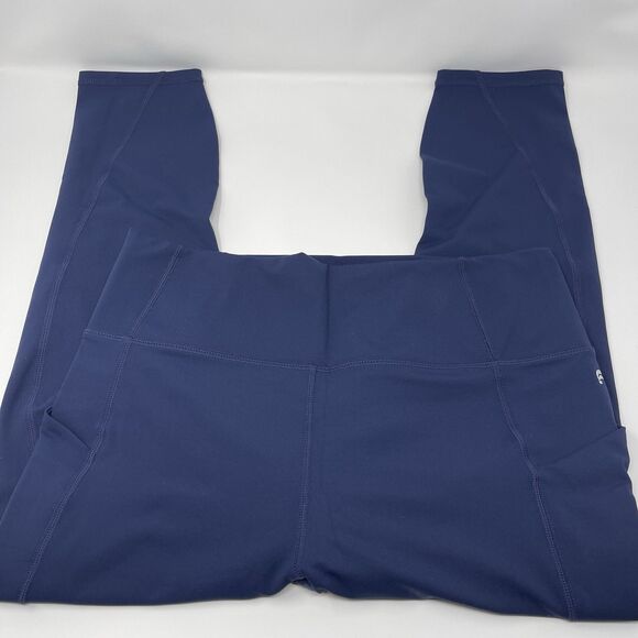 Fabletics Oasis High Waisted Pocket Capri XL Leggings UPF 50 Navy Blue Active - Picture 2 of 6